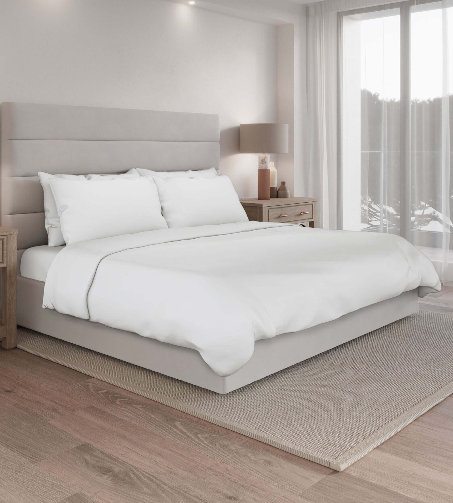 White Luxury Bamboo Bedding Set