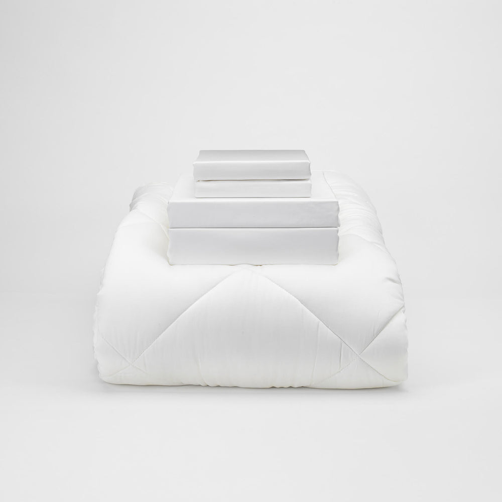 Luxury White Bamboo Bedding Set and Duvet